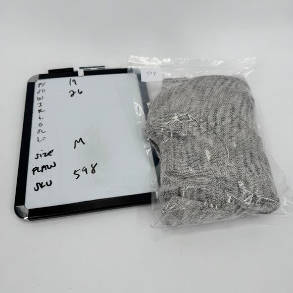 J Jill Sweater Womens Medium Gray Heathered V-Neck PureJill 3/4 Sleeve Pullover - Picture 8 of 8